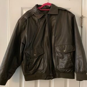 Vintage Men’s Brown Genuine Leather Jacket